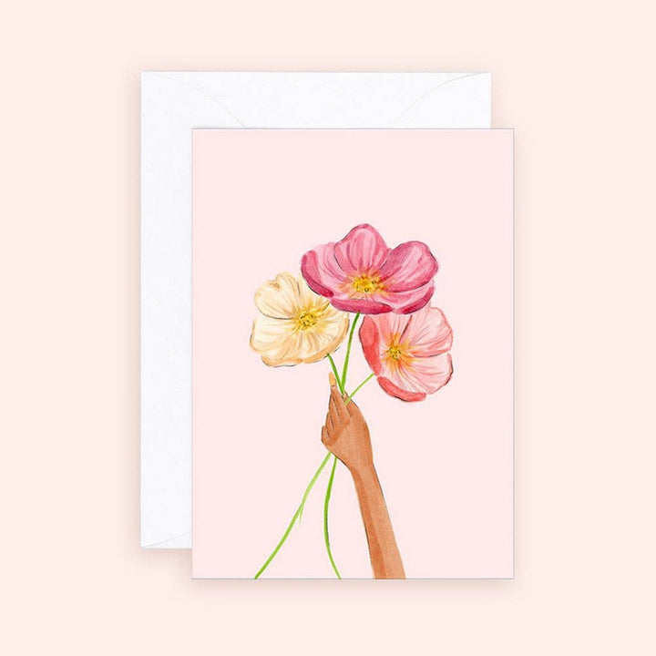 Handheld Florals Mini Card