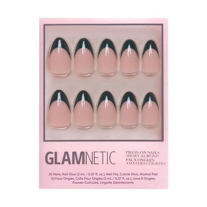 Château Press-On Nails | Green French Tip | Short Almond