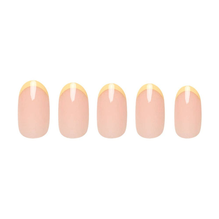 French Butter Press-On Nails | Short Round Spring Yellow