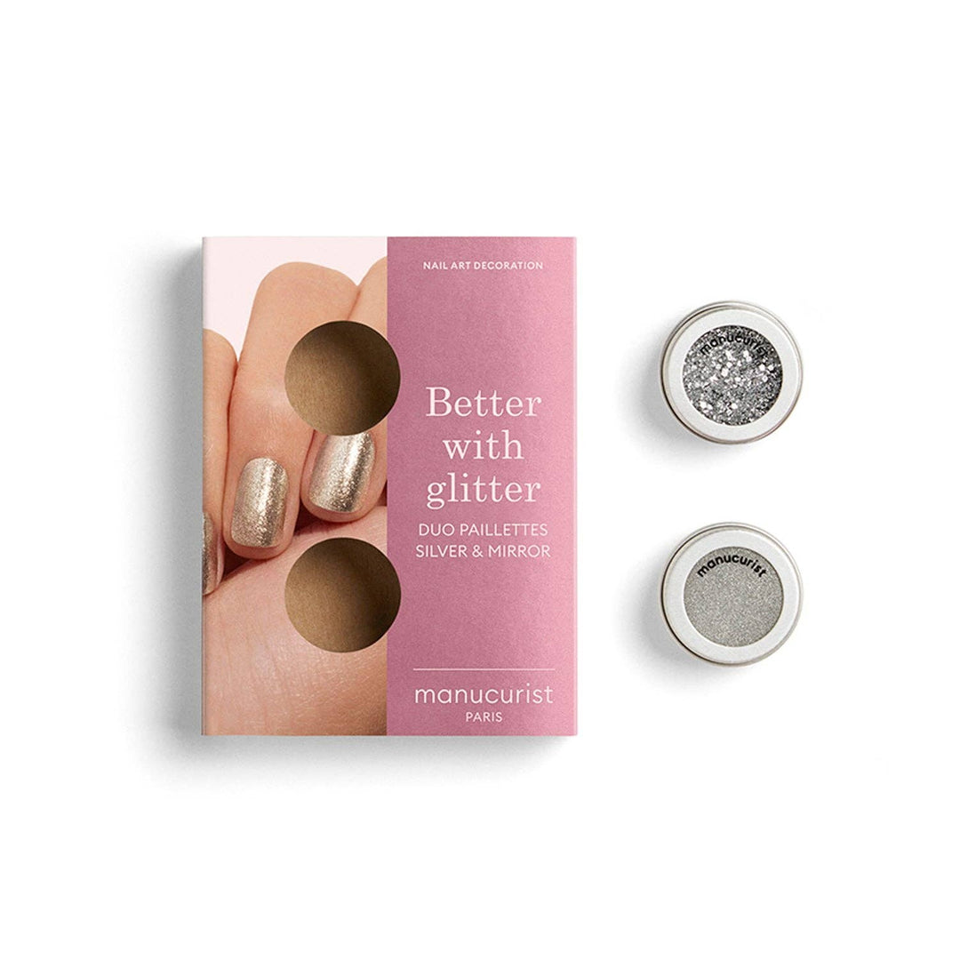 Silver &amp; Mirror Glitter Duo