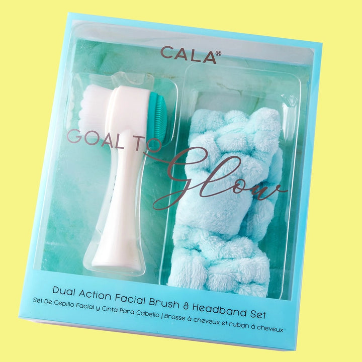 Goal To Glow Dual Action Facial Brush & Headband Set