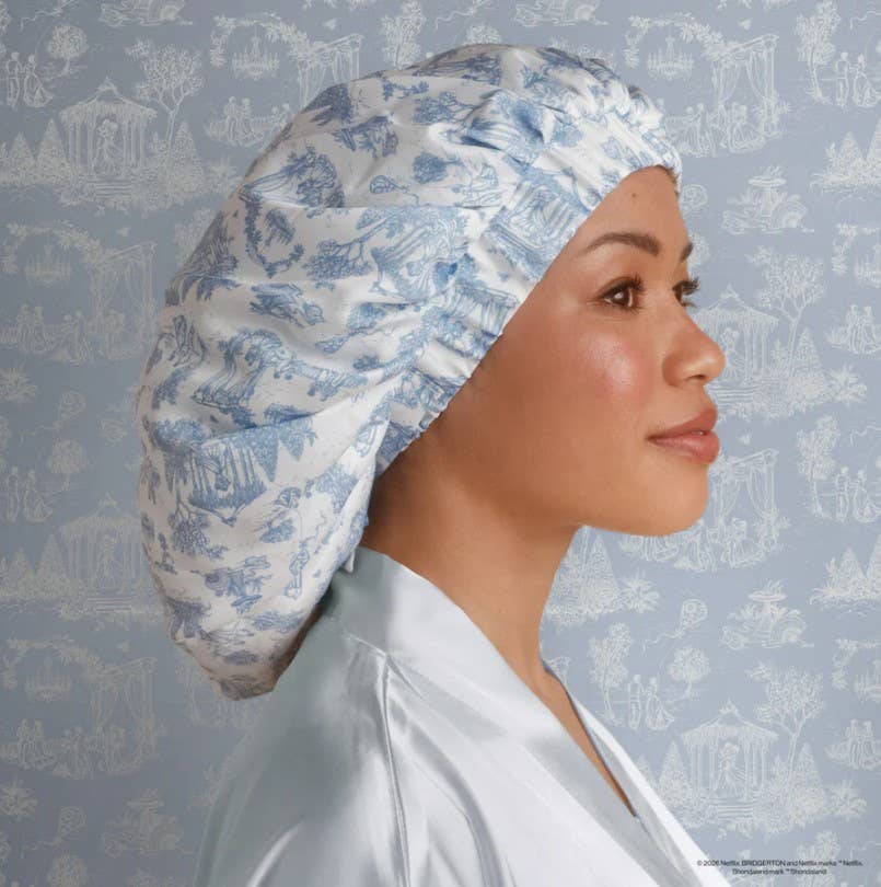 Breathable Satin Bonnet in Garden Toile