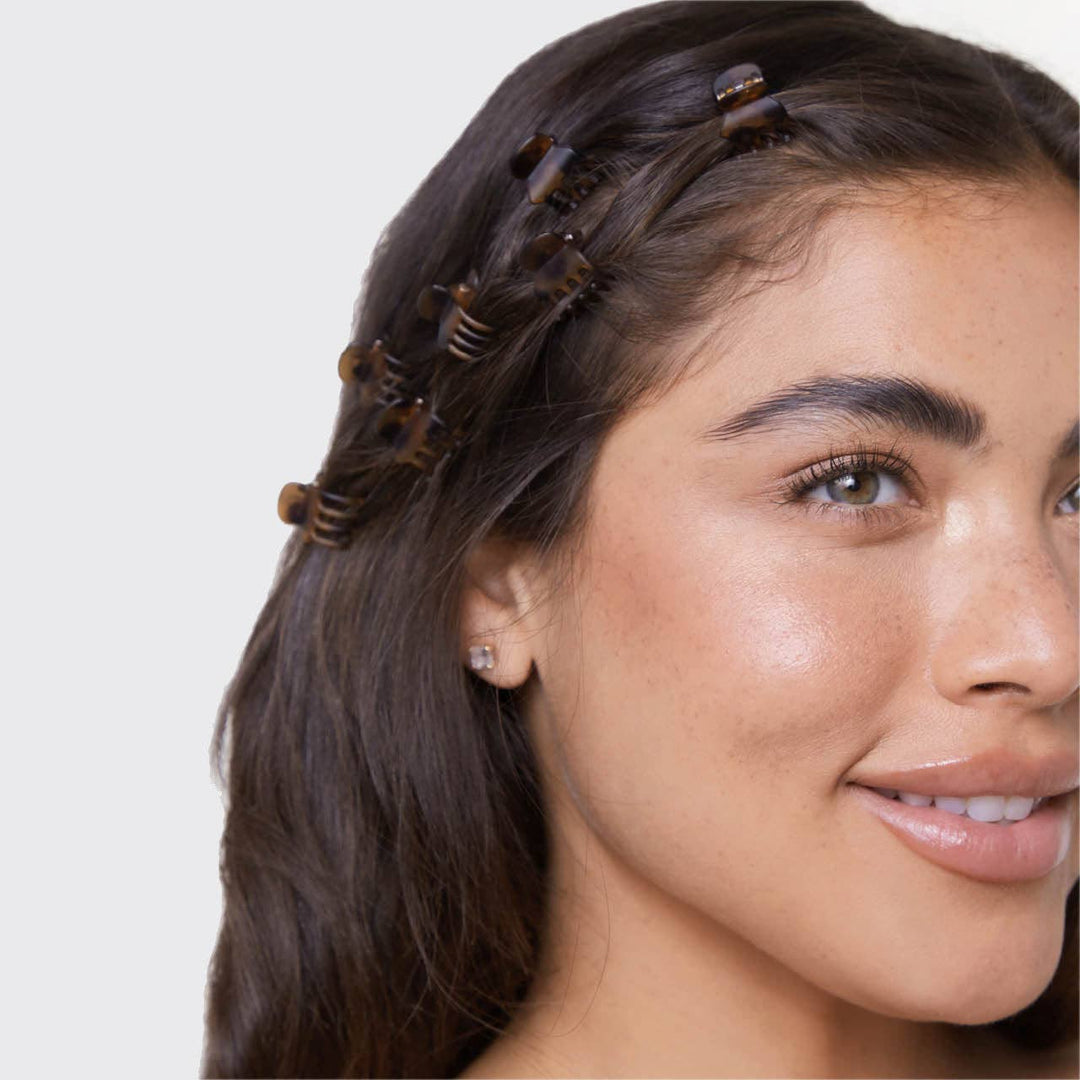 Micro Classic Claw Clips 16pc Set - Black & Tort