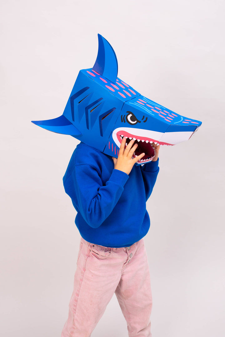 3D Kid and Adult Shark Mask