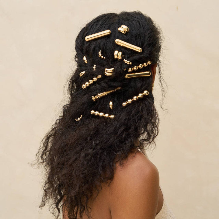 Gold Metal Pony Pins 3 pcs Set