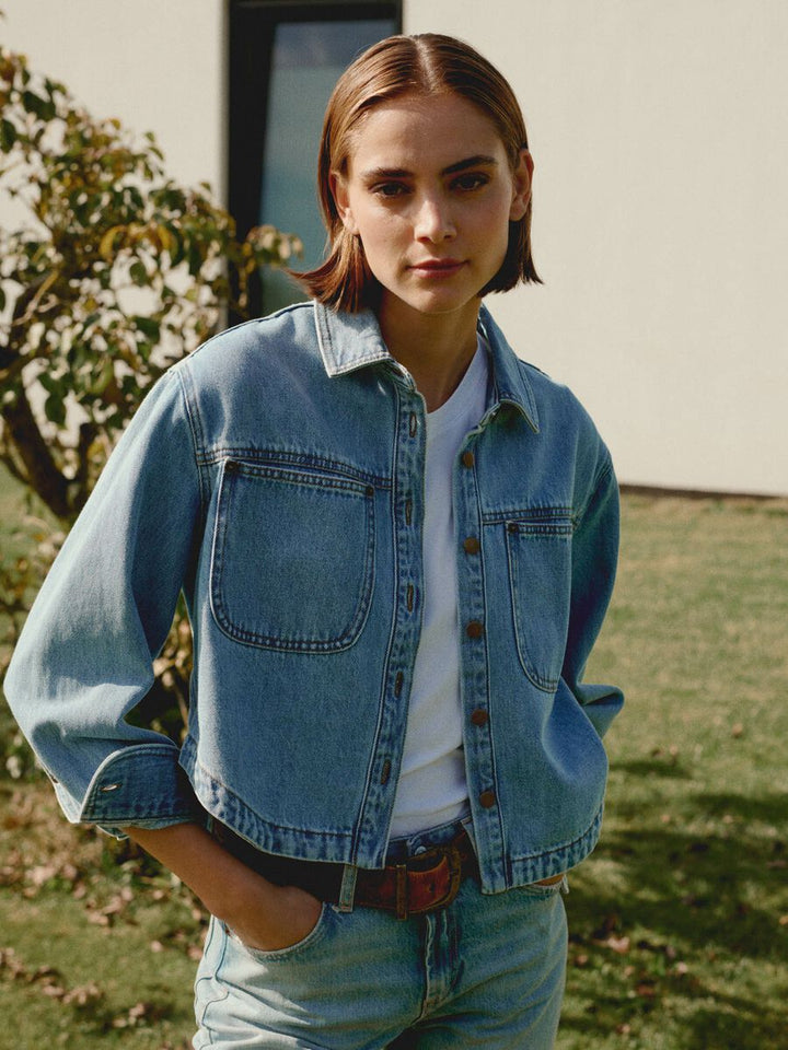 Soft Cropped Denim Jacket