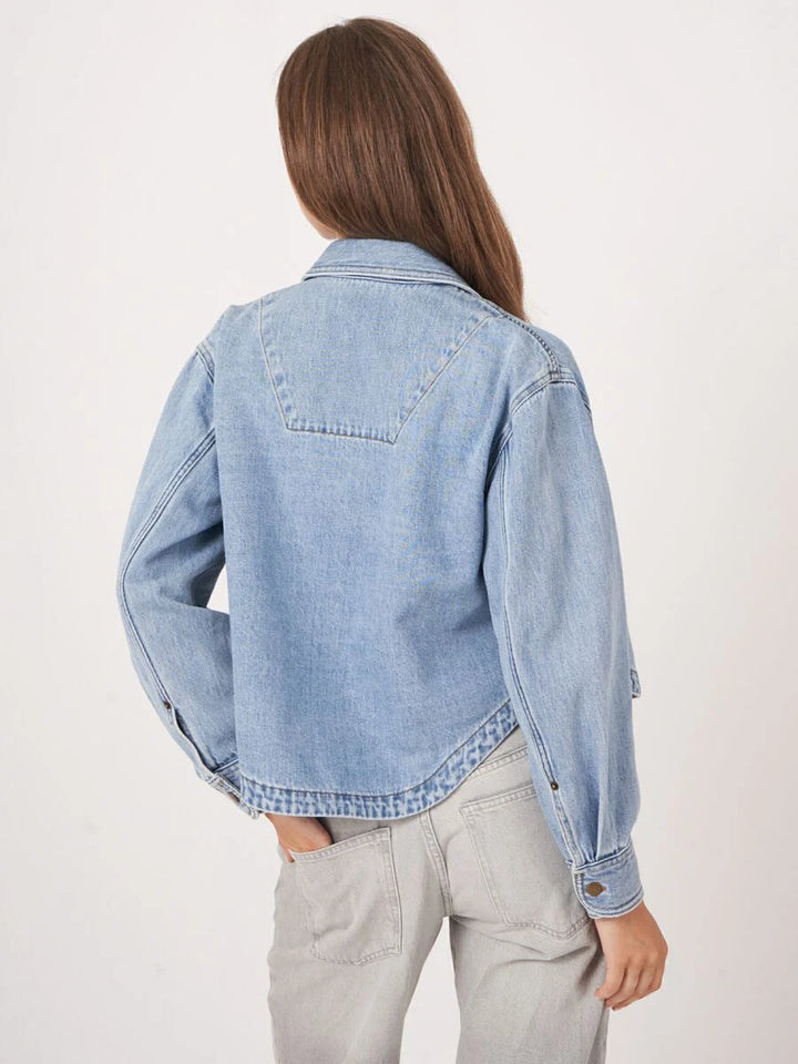 Soft Cropped Denim Jacket