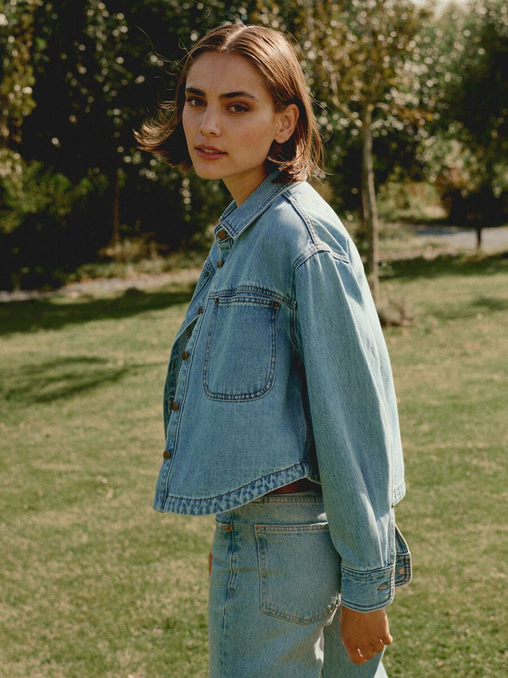 Soft Cropped Denim Jacket