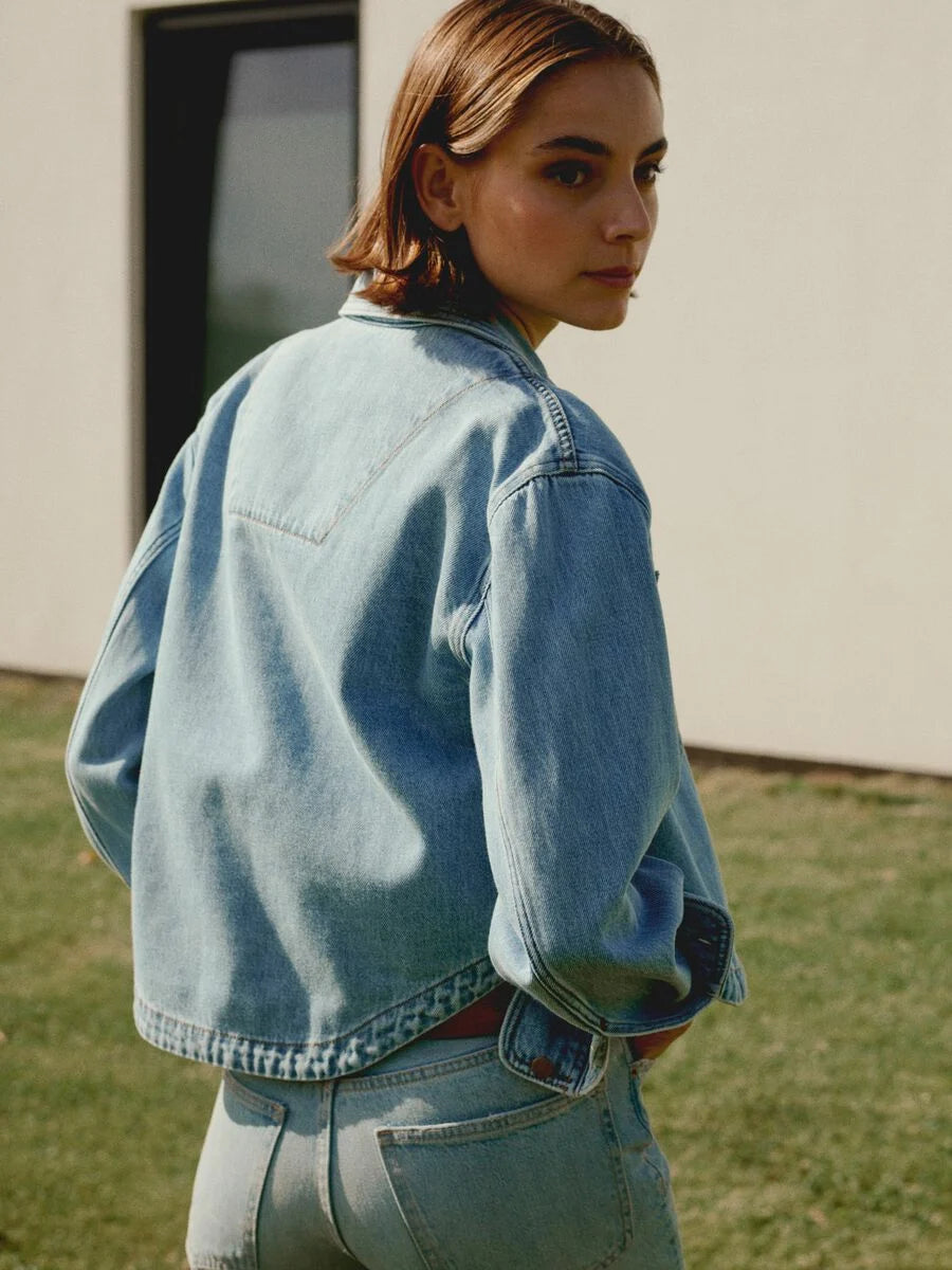 Soft Cropped Denim Jacket