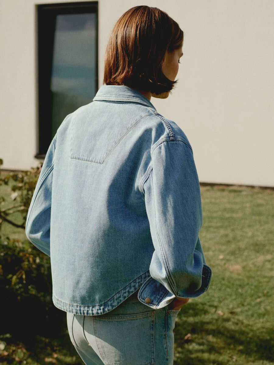 Soft Cropped Denim Jacket