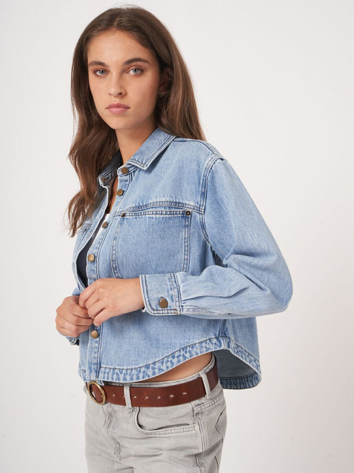 Soft Cropped Denim Jacket