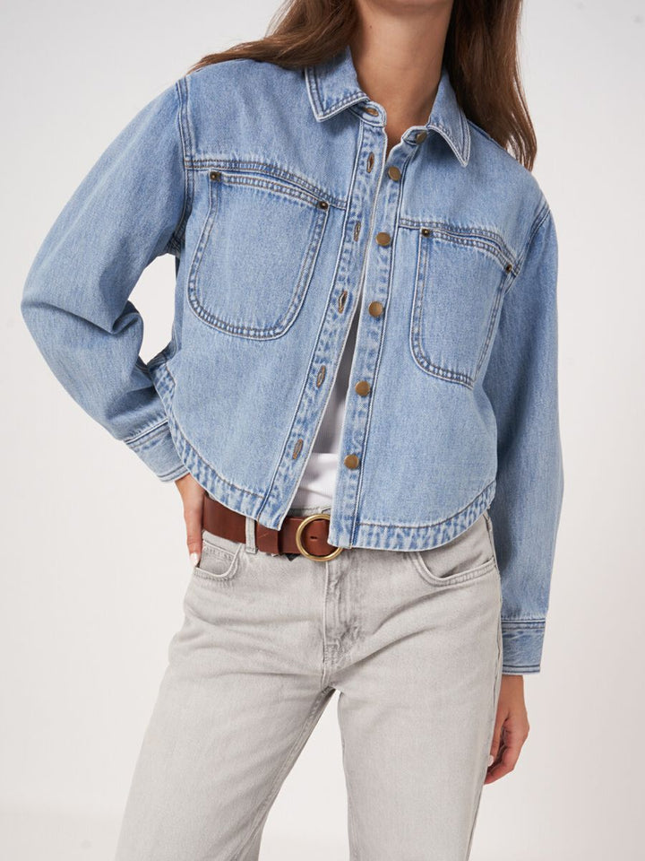 Soft Cropped Denim Jacket