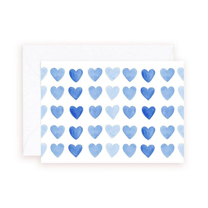 Blue Mini Hearts Mini Card