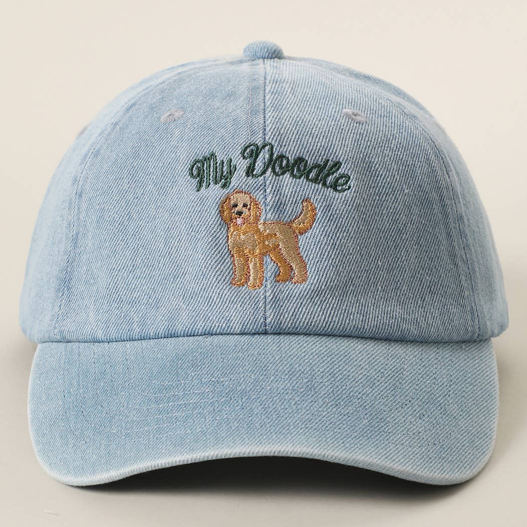 My Doodle Denim Baseball Cap