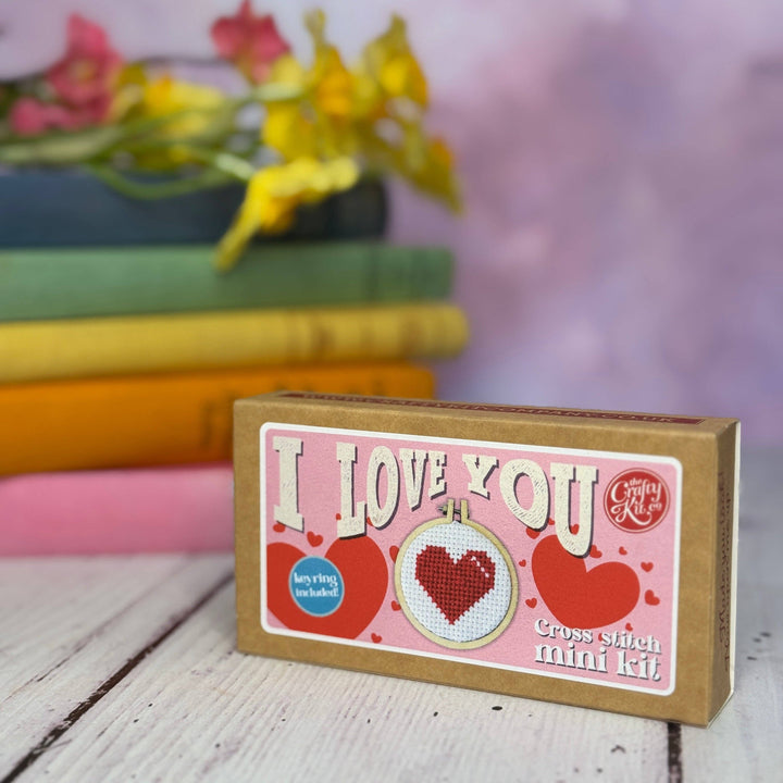 I Love You Mini Cross Stitch Kit