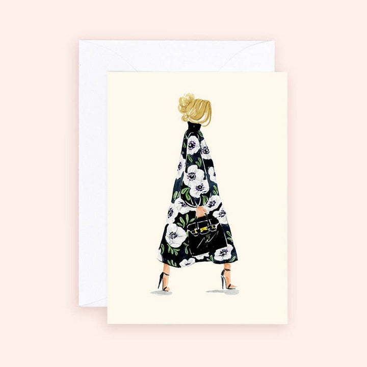 Floral Anemone Luxury Bag Girl Mini Card