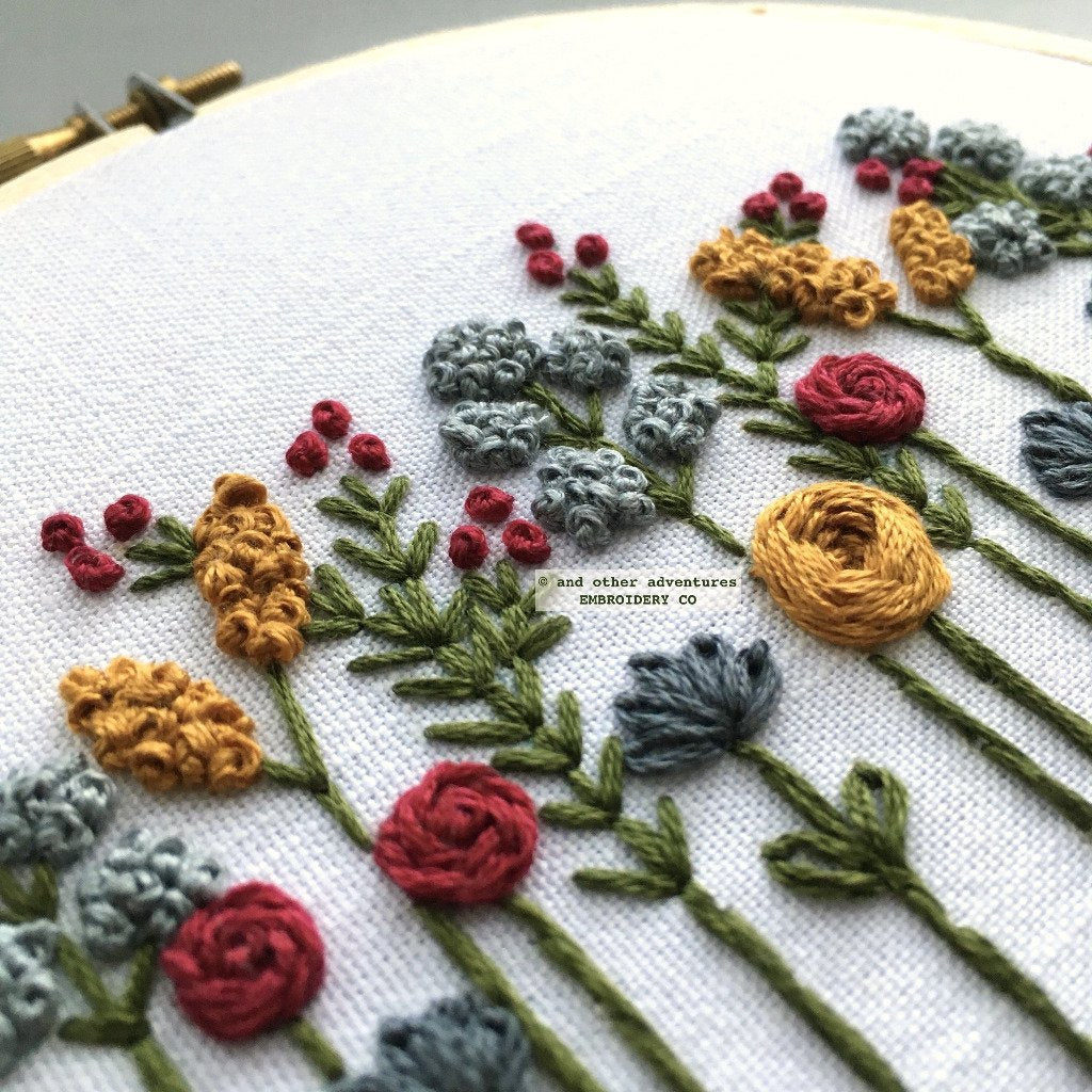 Embroidery Kit | November Skies Wildflowers