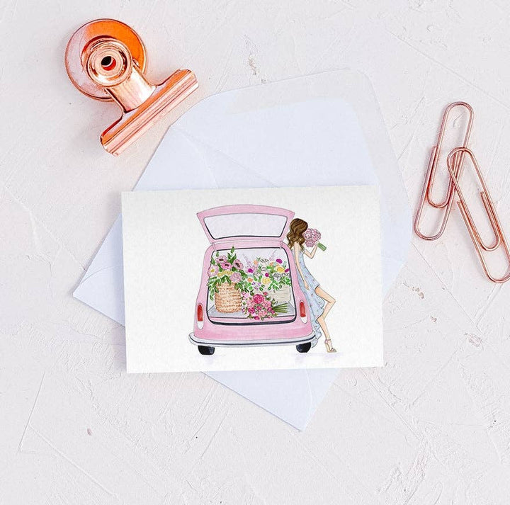 Pink Beetle Mini Card