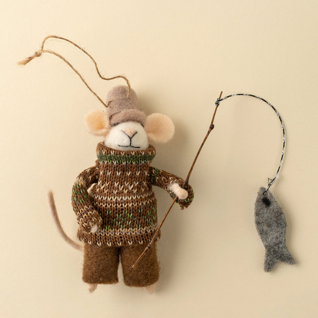 Fisherman Frank Mouse Ornament