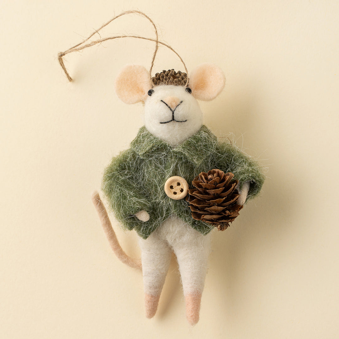 Pinecone Paul Mouse Ornament