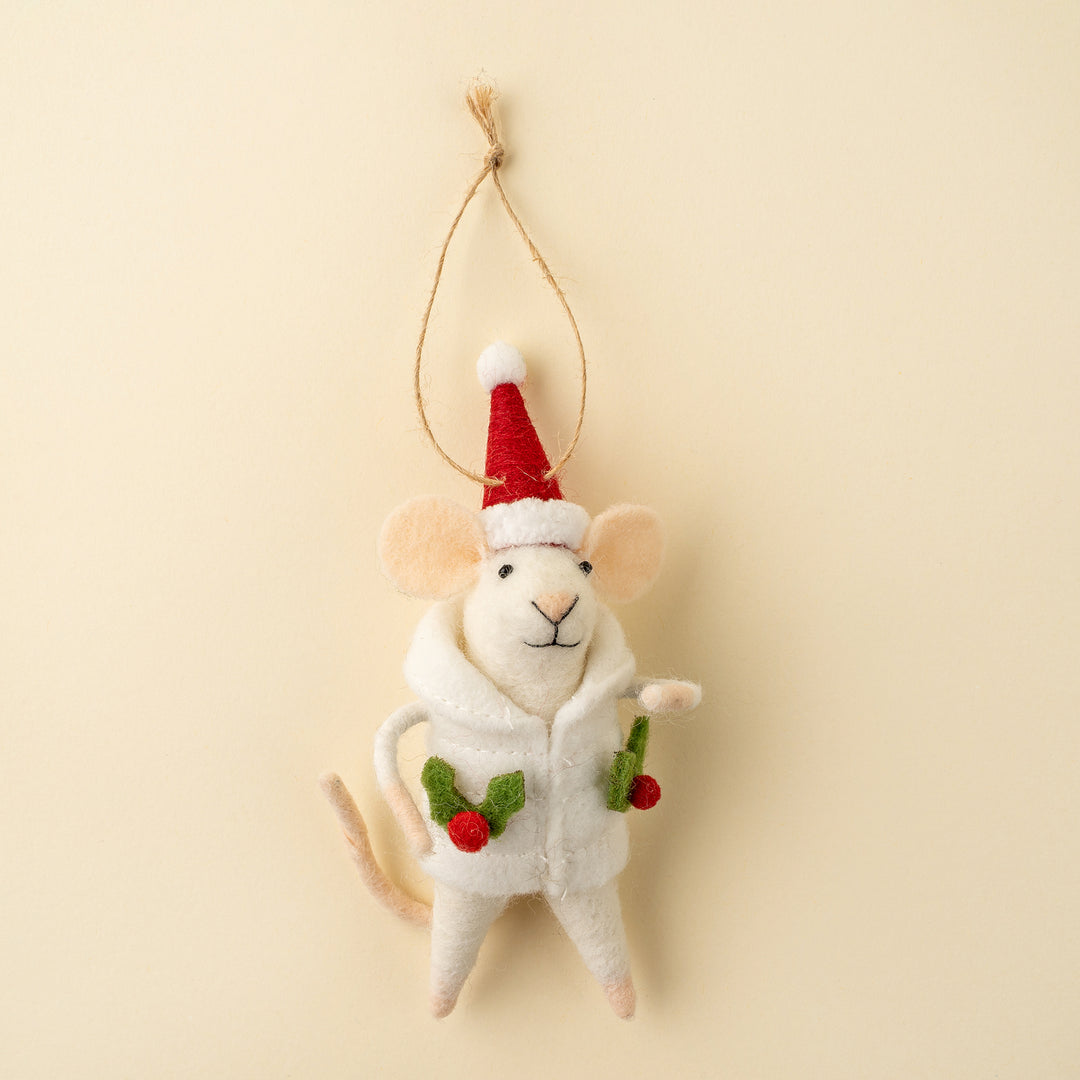 Hollyberry Hattie Mouse Ornament