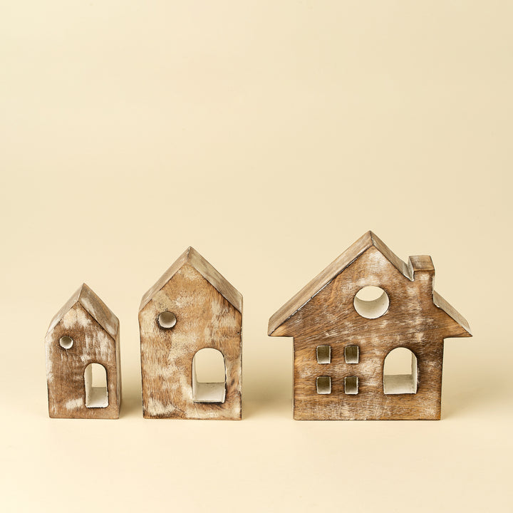 Woodland Village Carved Houses (SetOf3)