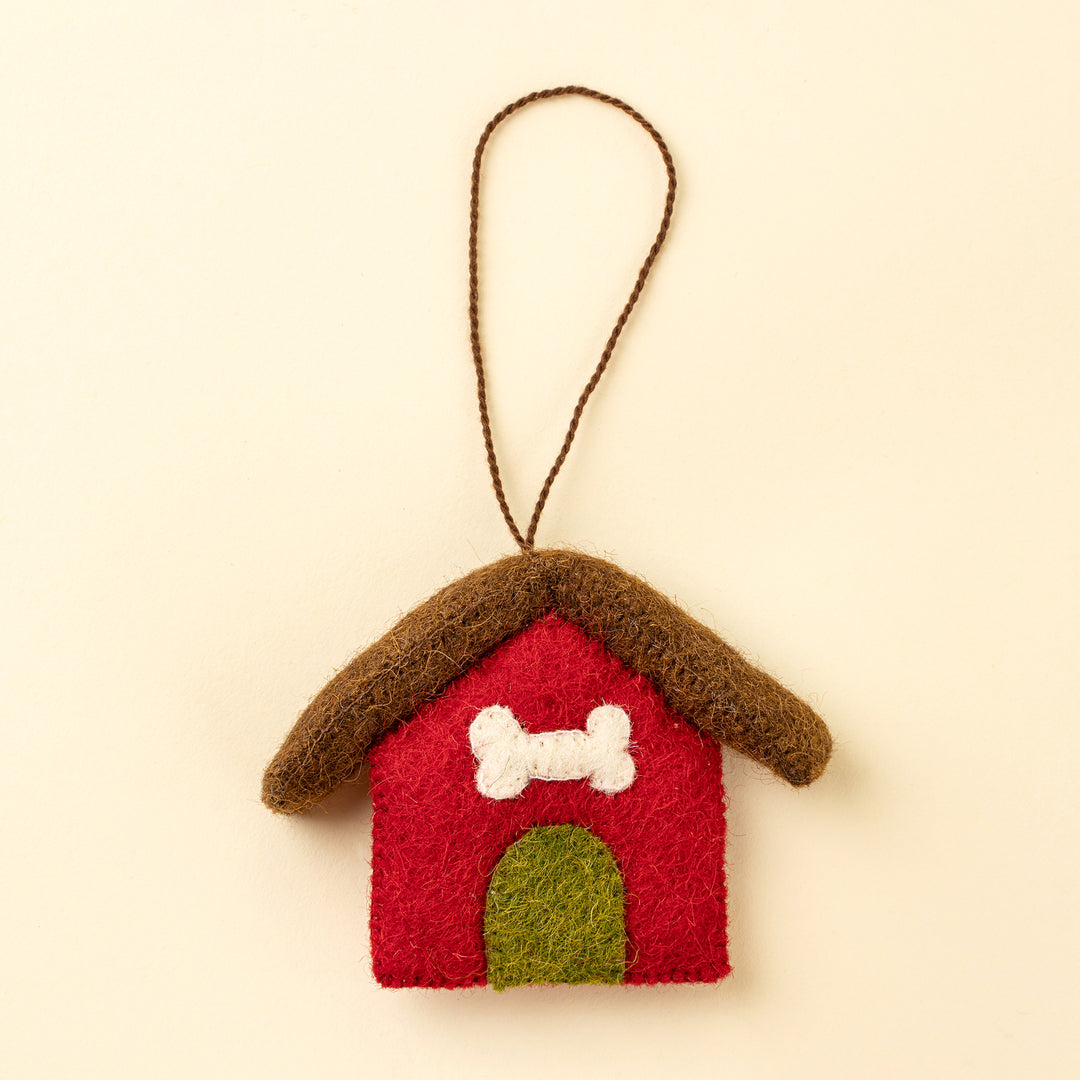 Felt Dog House Ornament