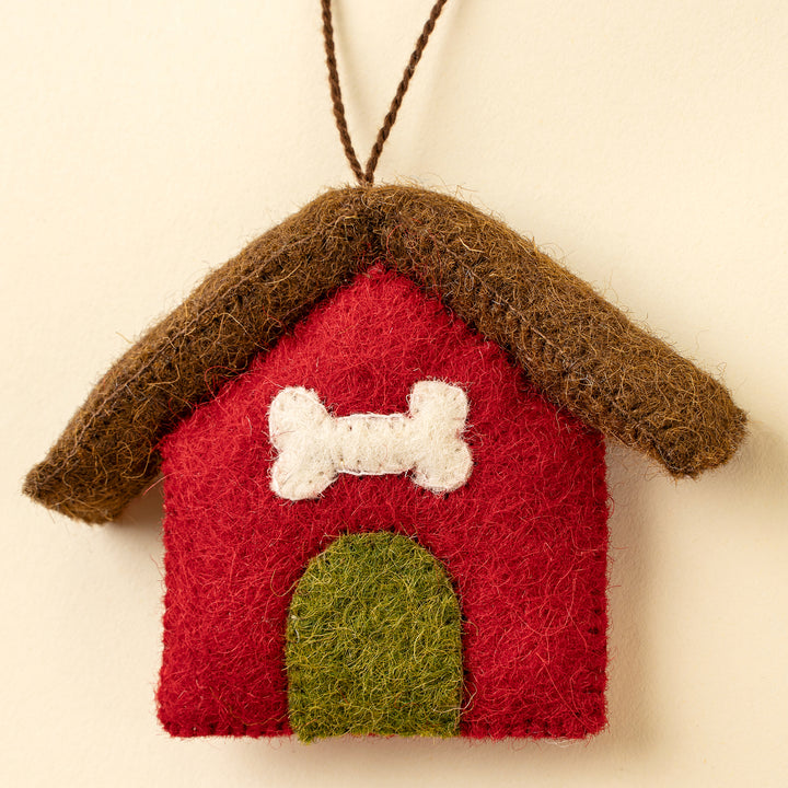 Felt Dog House Ornament