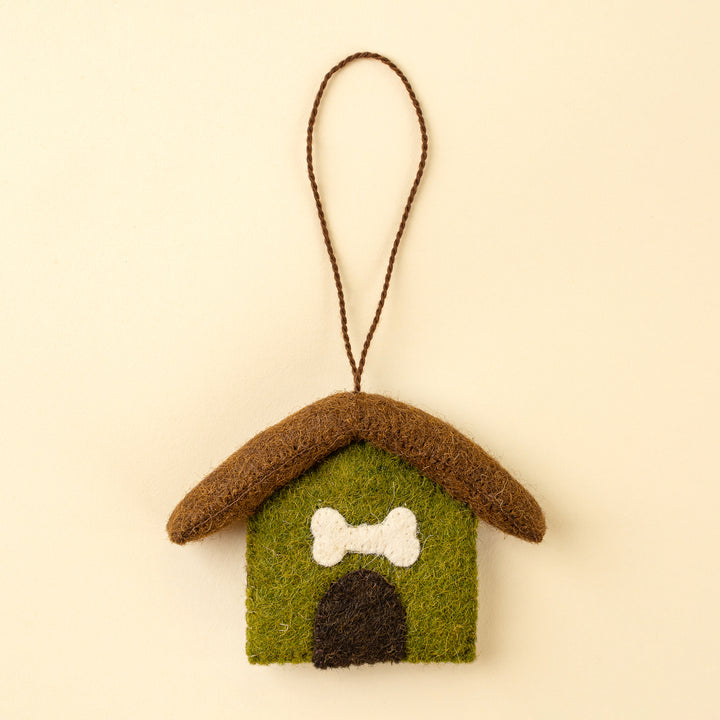 Felt Dog House Ornament