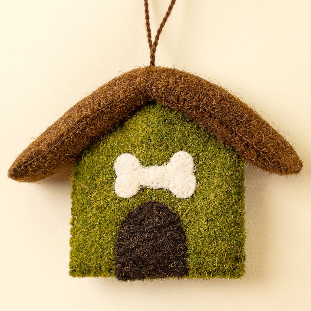 Felt Dog House Ornament
