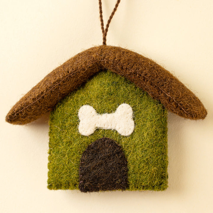 Felt Dog House Ornament