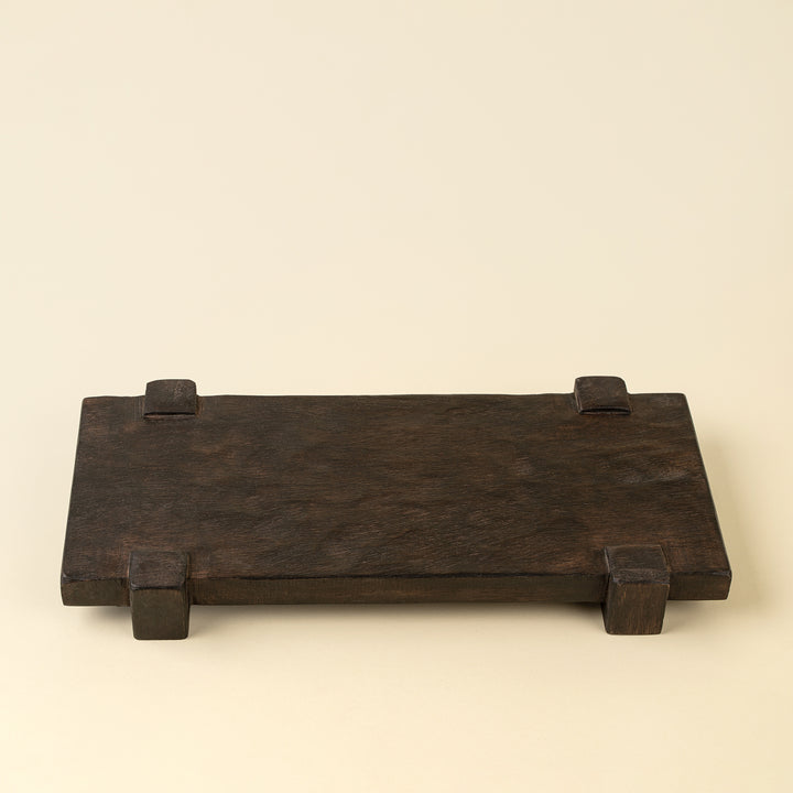 Drift Pedestal Tray Dark Brown