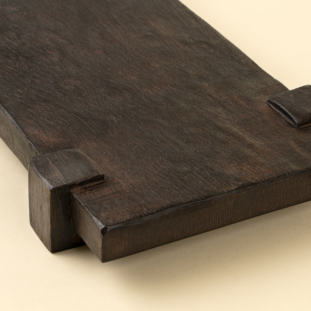 Drift Pedestal Tray Dark Brown