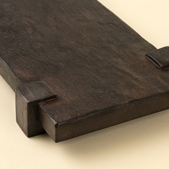 Drift Pedestal Tray Dark Brown