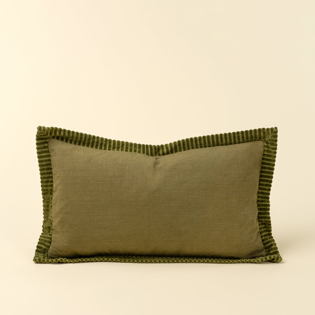 Corded Velvet Edge Pillow
