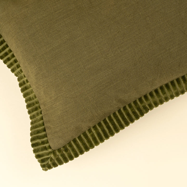 Corded Velvet Edge Pillow