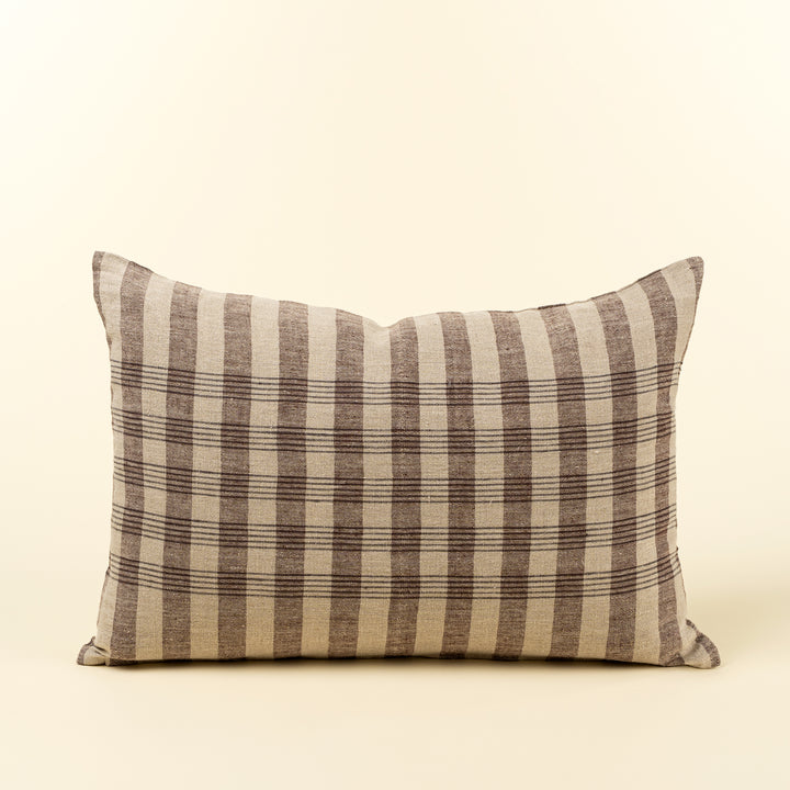 Homestead Plaid Linen Pillow Cover Only