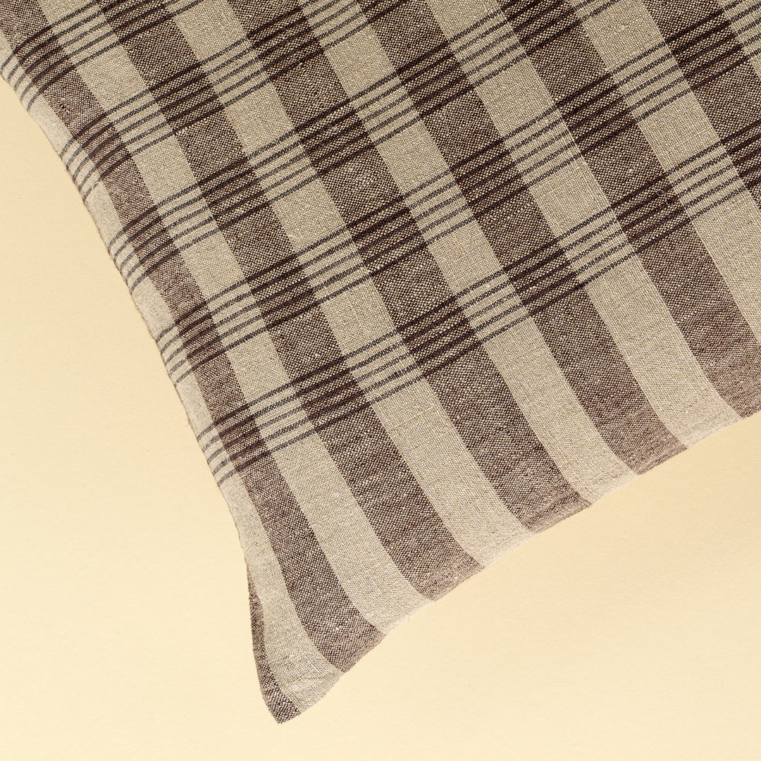 Homestead Plaid Linen Pillow Cover Only