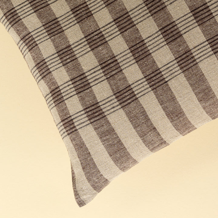 Homestead Plaid Linen Pillow Cover Only