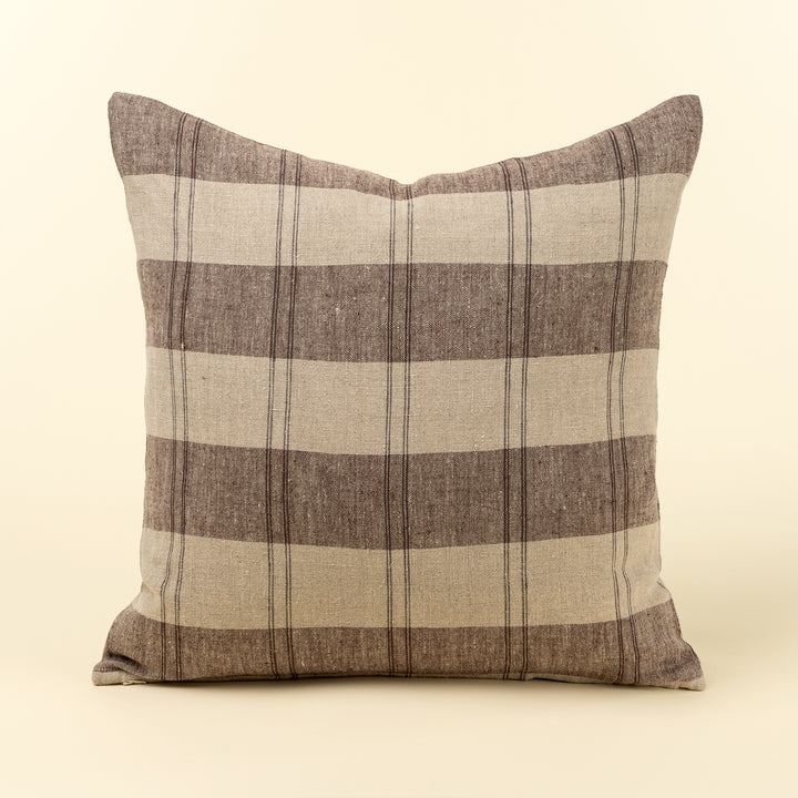 Fieldstone Plaid Linen Pillow Cover Only