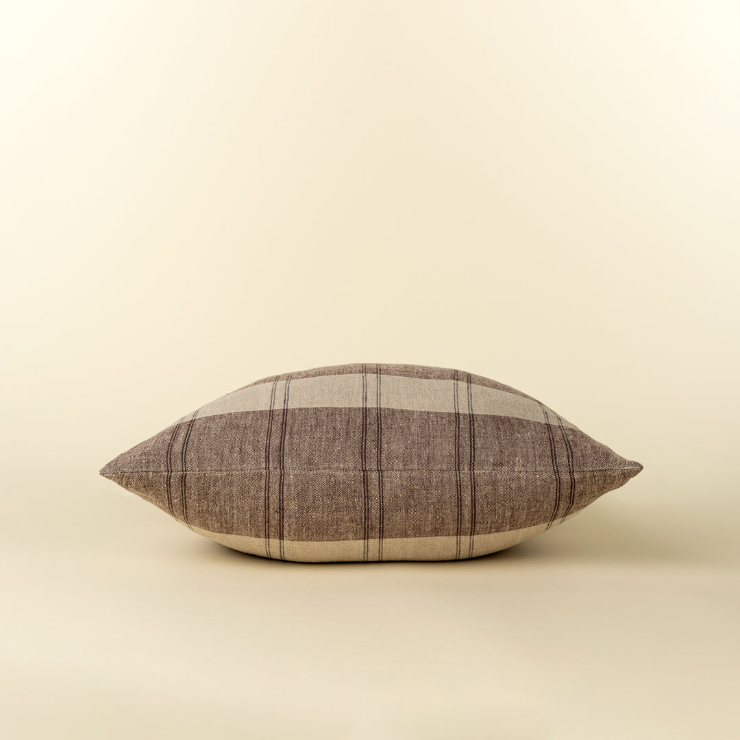 Fieldstone Plaid Linen Pillow Cover Only