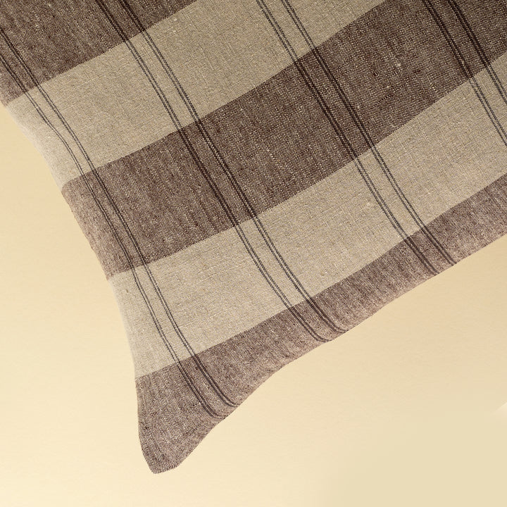 Fieldstone Plaid Linen Pillow Cover Only