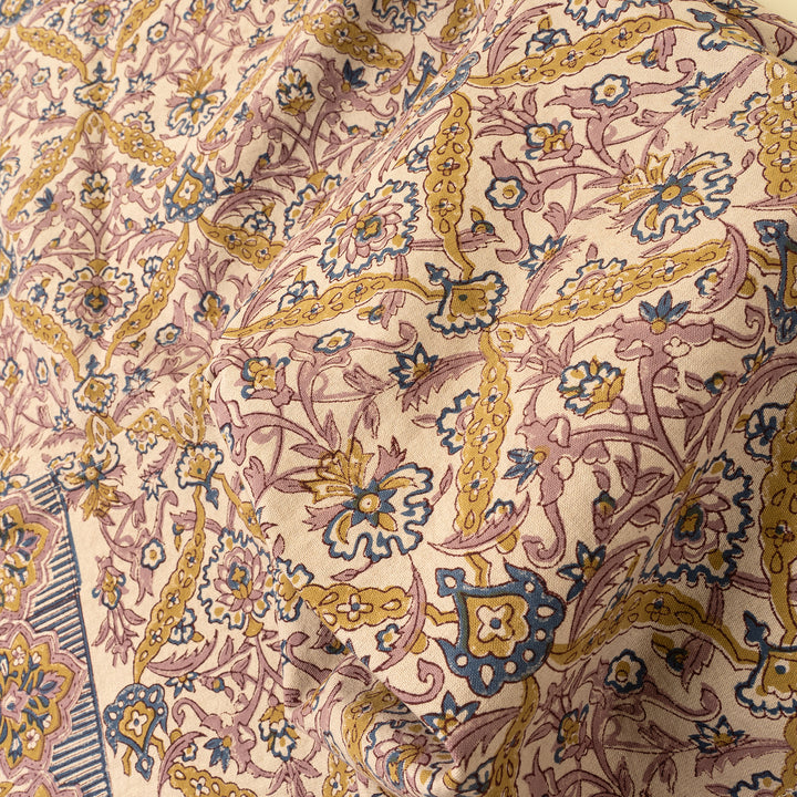 Luna Vine Block Print Tableclcloth