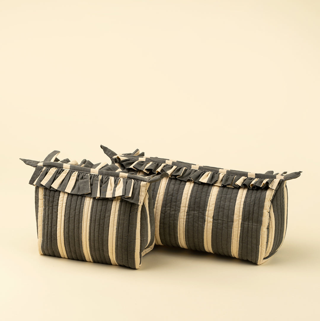 Block Print Stripe Pouch