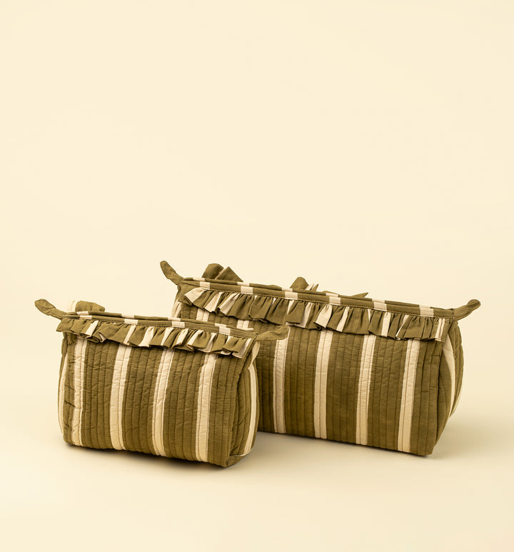 Block Print Stripe Pouch