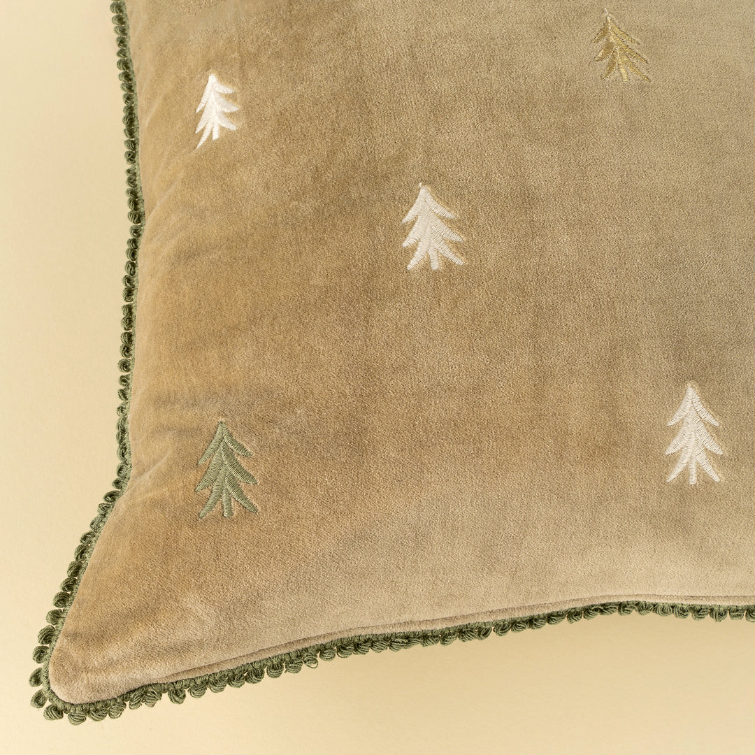 Velvet Trees Pillow Cover Only