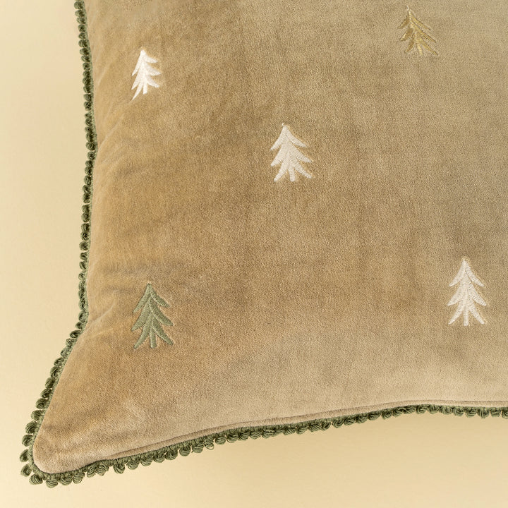 Velvet Trees Pillow Cover Only