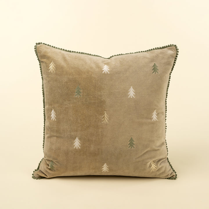 Velvet Trees Pillow Cover Only