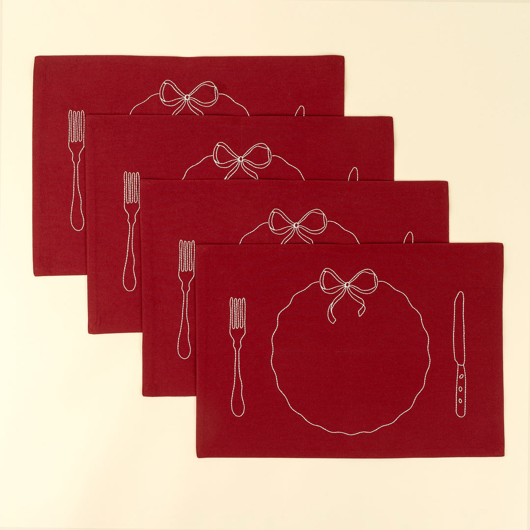 Bon Appetit Embroidered Placemats (SetOf4)