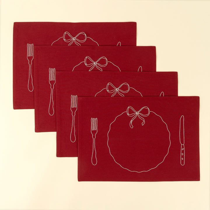 Bon Appetit Embroidered Placemats (SetOf4)